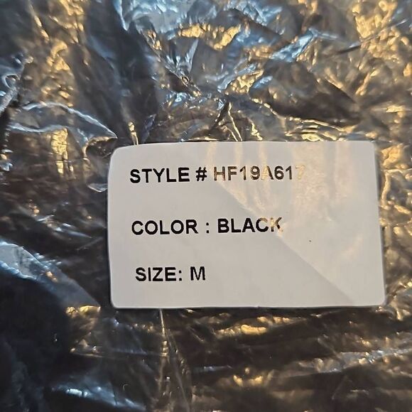 HYFVE Long Sleeve Surplice Top Drawstring Jumpsuit Black Medium - Picture 8 of 8